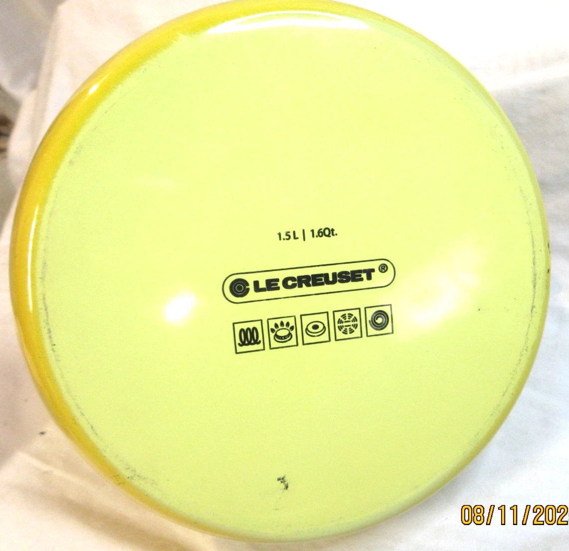 LECREUSET~YELLOW ENAMEL & BLACK WHISTLING TEAPOT~9 3/4" TALL~1.6QT | eBay