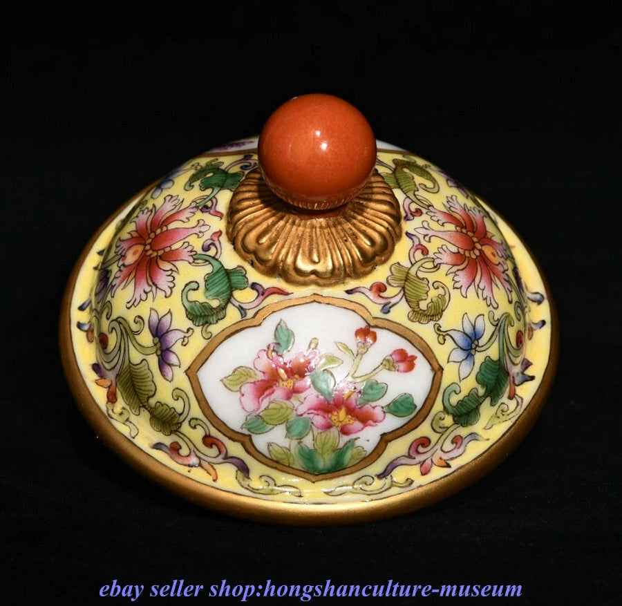 6.8 " Qianlong Marked China Colour Enamel Porcelain Dynasty People Story Teapot