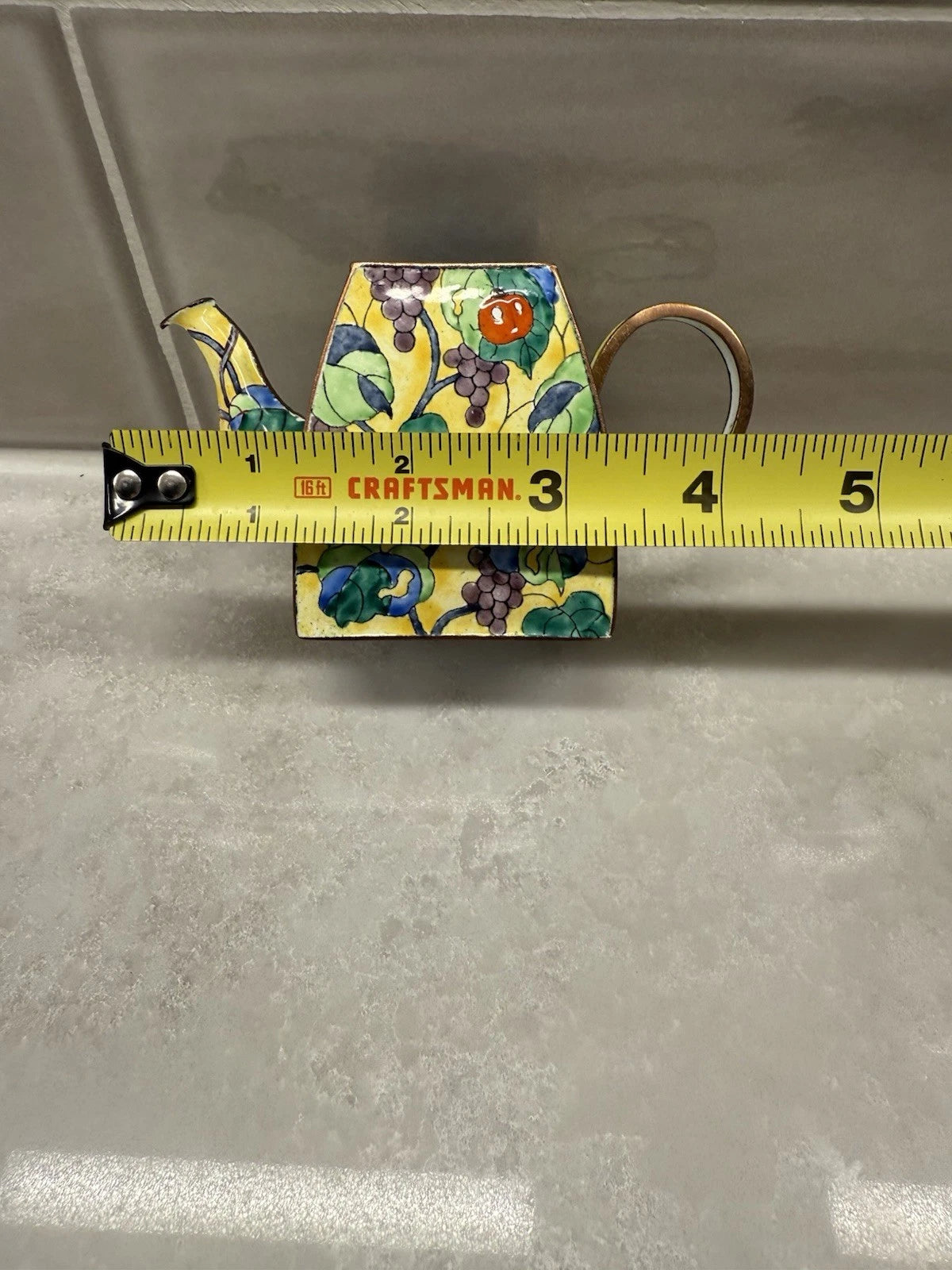 Kelvin Chen Mini Enamel Teapot with Ladybugs and Grapes #922 Vintage 1999 | eBay