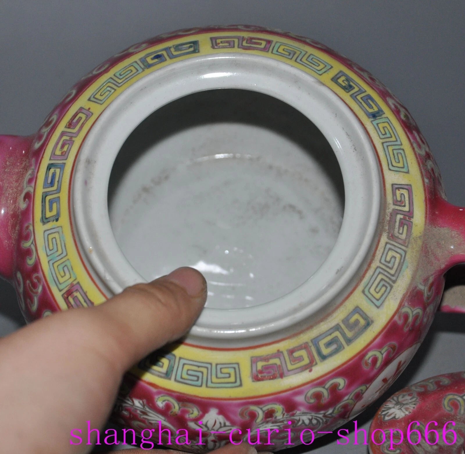 8.4"China Ancient dynasty enamel porcelain fushou flowers Tea set Teapot pot | eBay