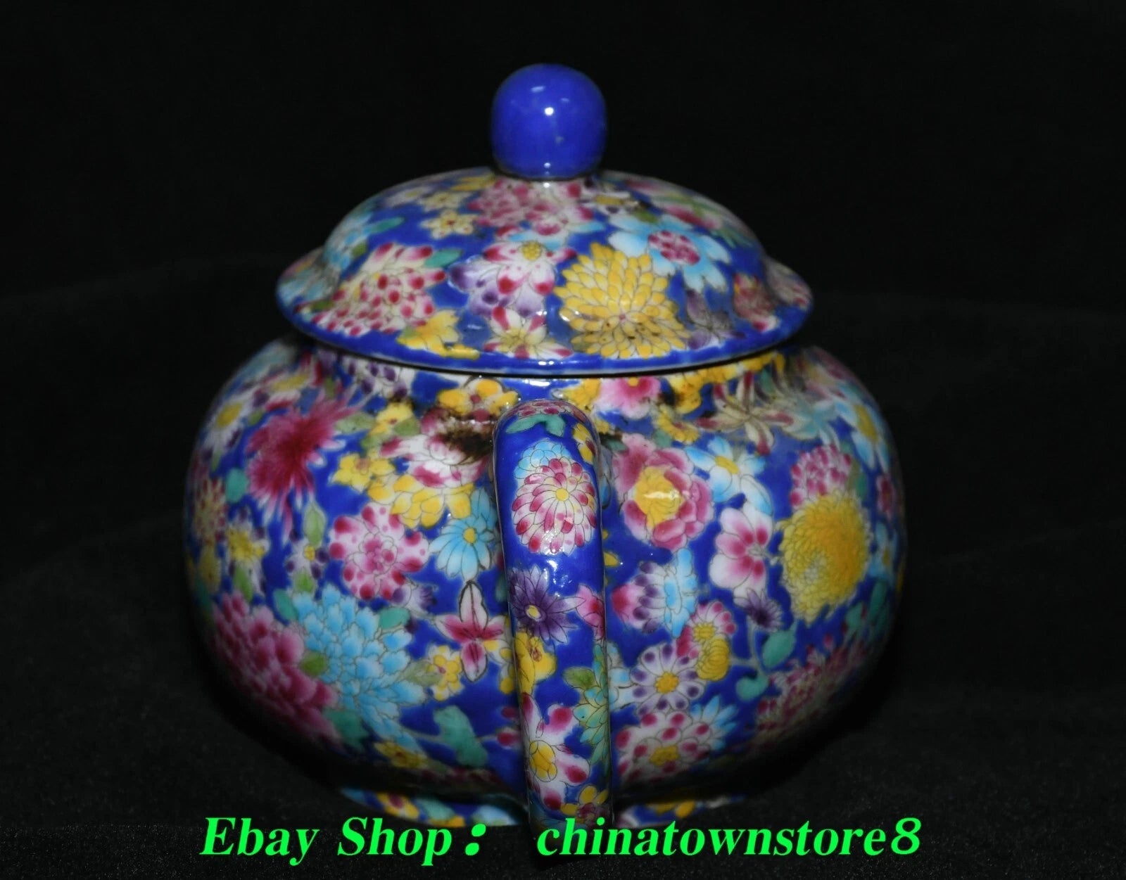 5.5'' Old Qing Qianlong Enamel Colour Porcelain Gilt Portable Teapot Teakettle