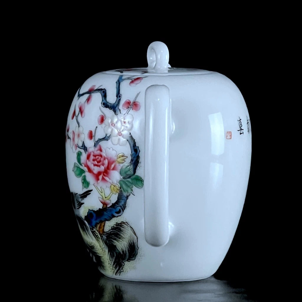 Chinese Enamel Colour Porcelain HandPainted Exquisite Flowers&Birds Teapot 28161 | eBay