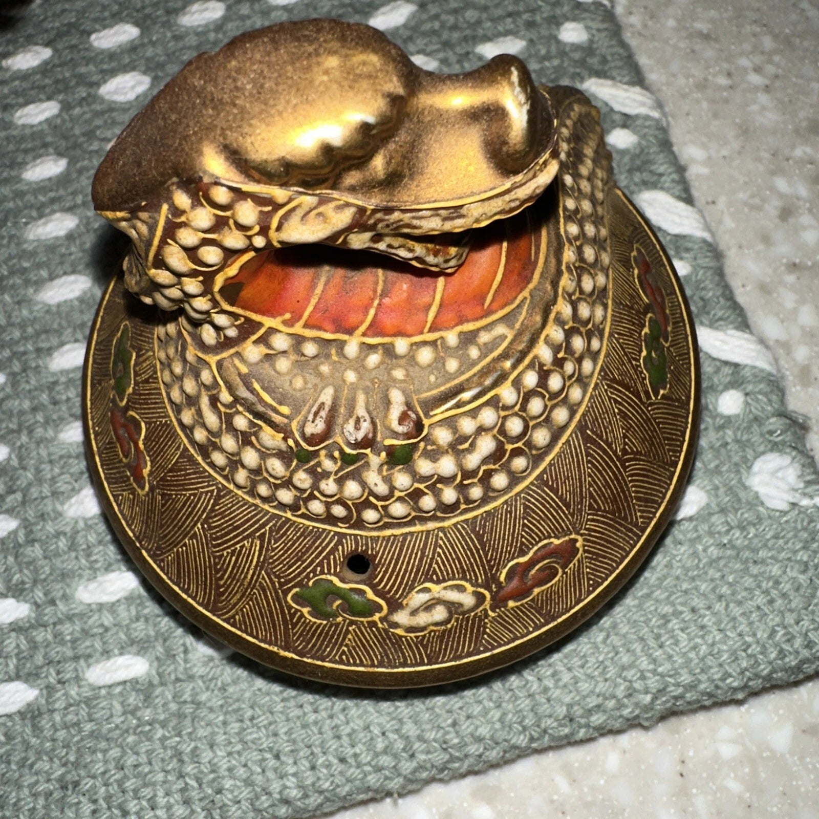 ANTIQUE 17 JAPANESE SATSUMA TEA SET PORCELAIN DRAGON-WARE MORIAGE RAISED ENAMEL | eBay