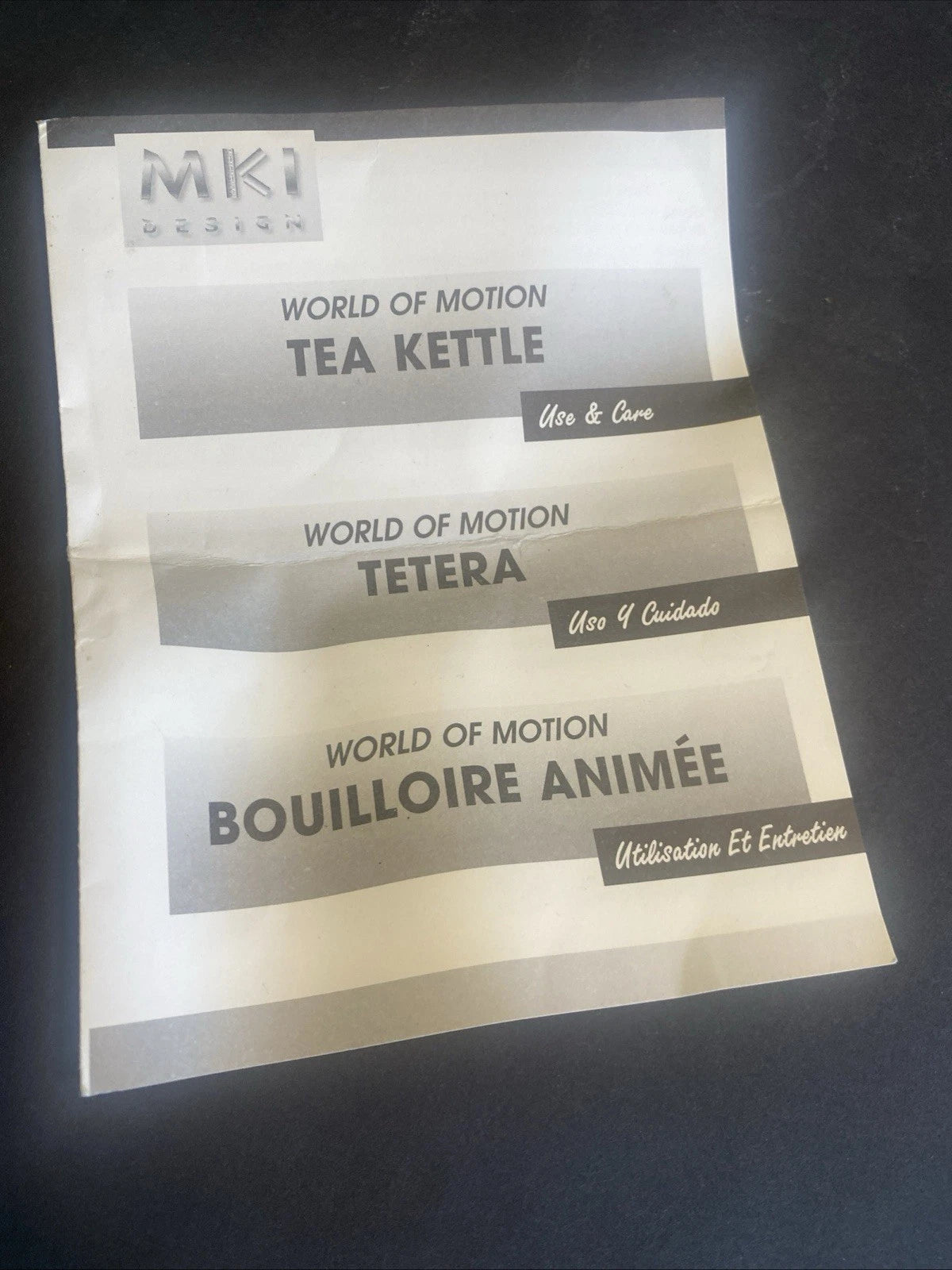 MKI Teapot Kettle Steam Driven Carousel World of Motion Kamenstein Enamel READ