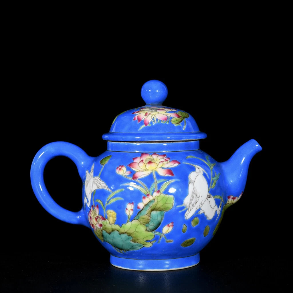 Chinese Enamel Colour Porcelain HandPainted Exquisite Flowers&Birds Teapot 25696 | eBay