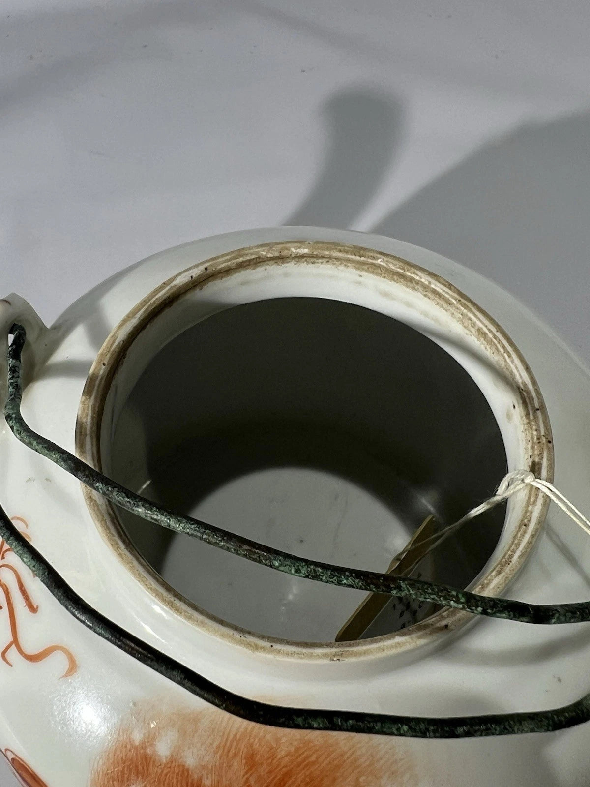 Antique 19th Century Chinese Enamel Foo Dog Famille Rose Teapot Qing Dynasty