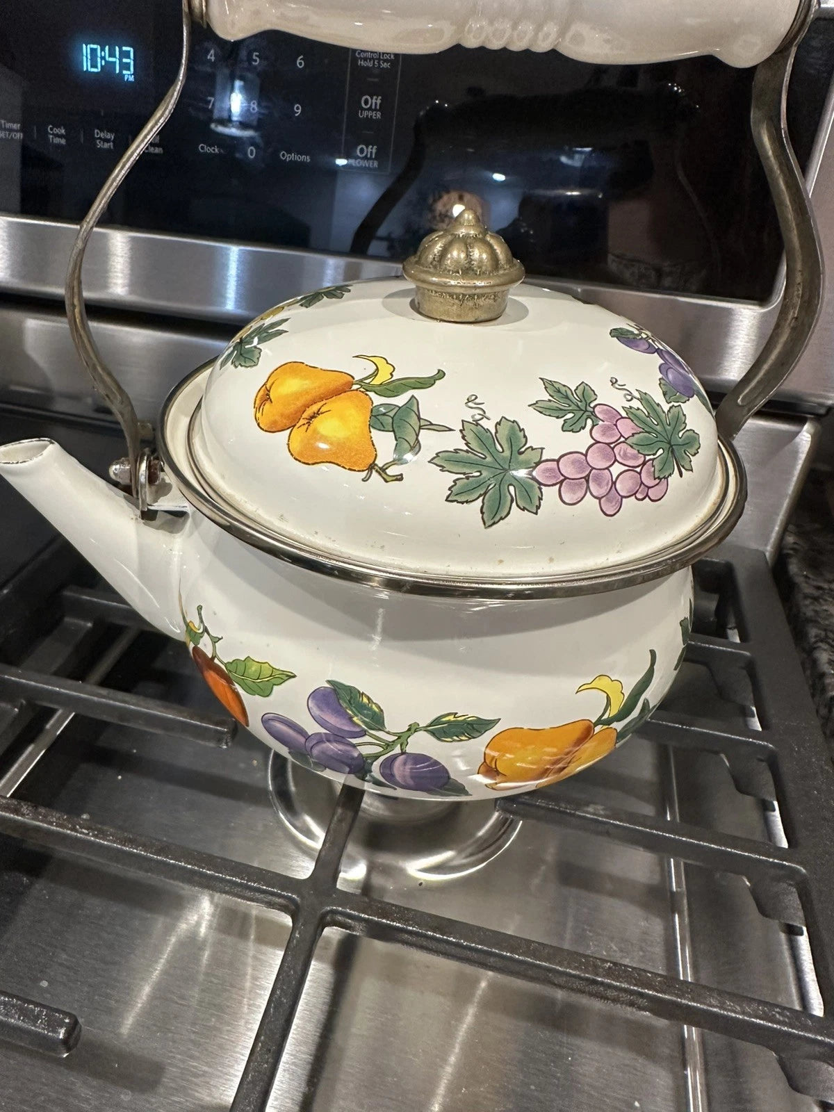 Enamel Fruit Design Teapot Kettle From Thailand See Details | eBay