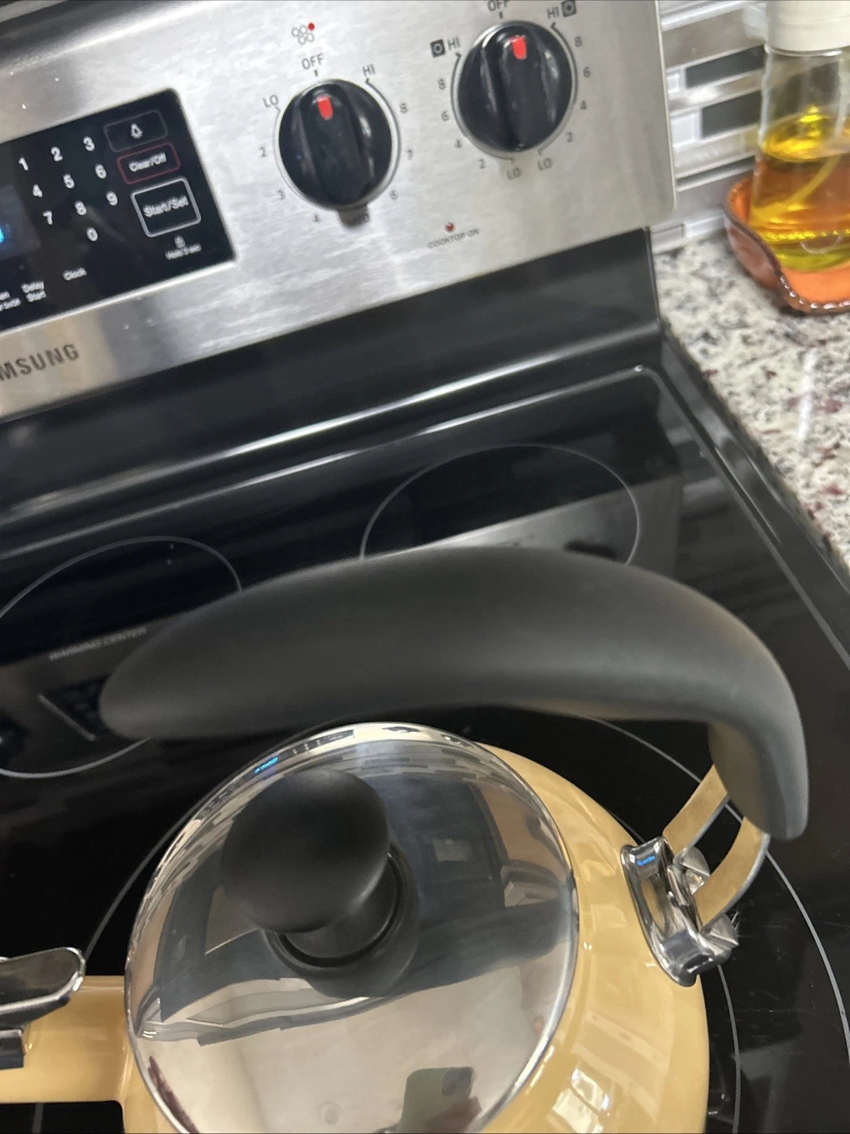 CHANTAL Whistling Tea Kettle Enamel Stainless Loop Handle Rare 1.6 Qt