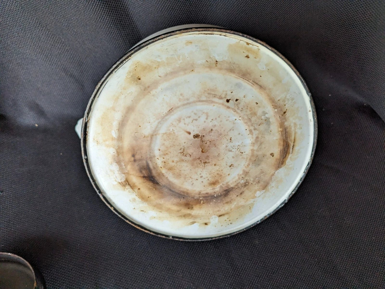 Antique Enamelware White Tea Pot Coffee Kettle Porcelain