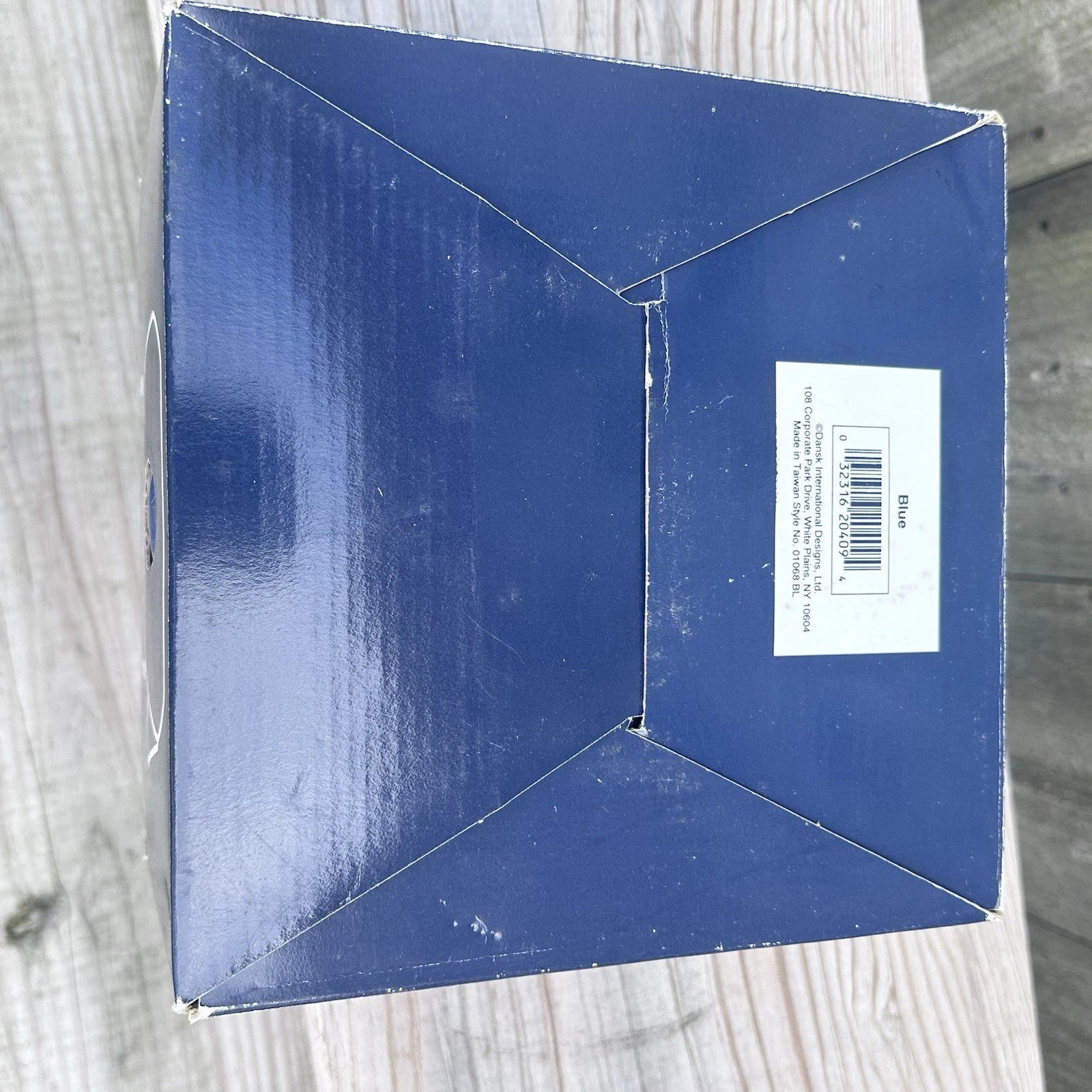 Dansk Colorfest Blue Enamel Teapot Kettle 3 Quart New in BOX NIP NOS #01068