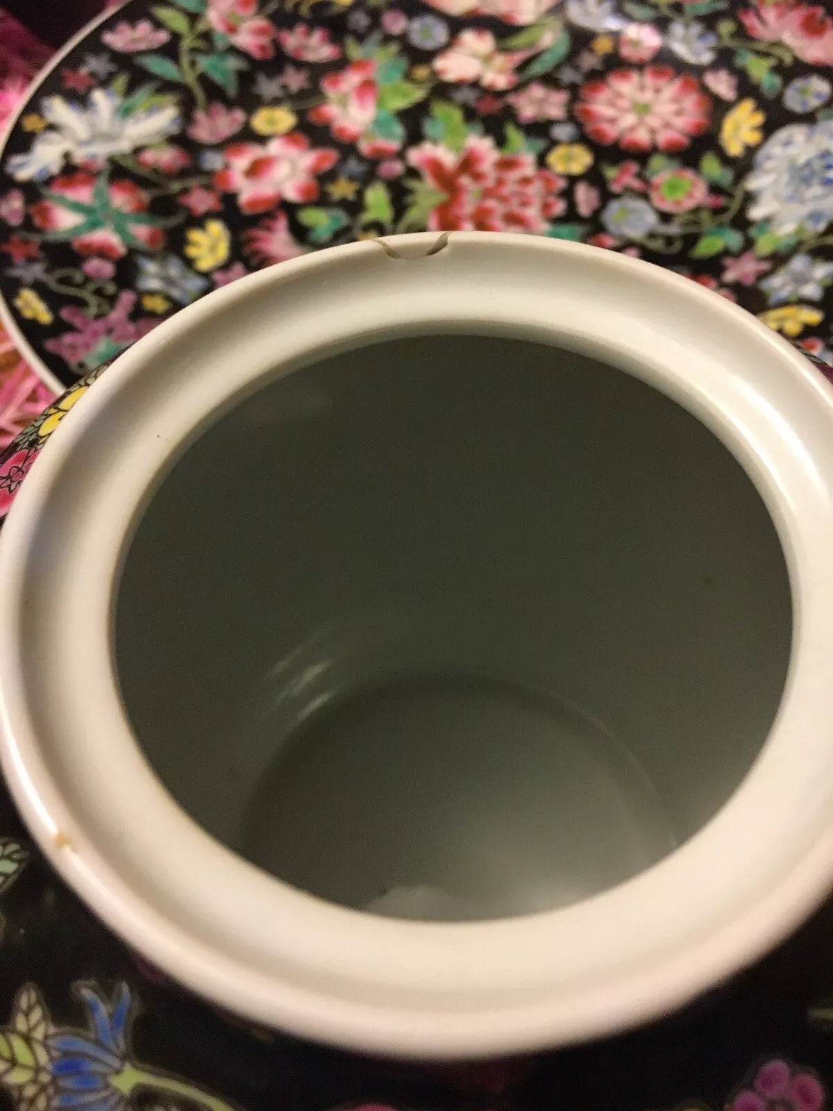 Chinese Millefleur Famille Noire Black Porcelain Enamel Teapot Cups Tray | eBay