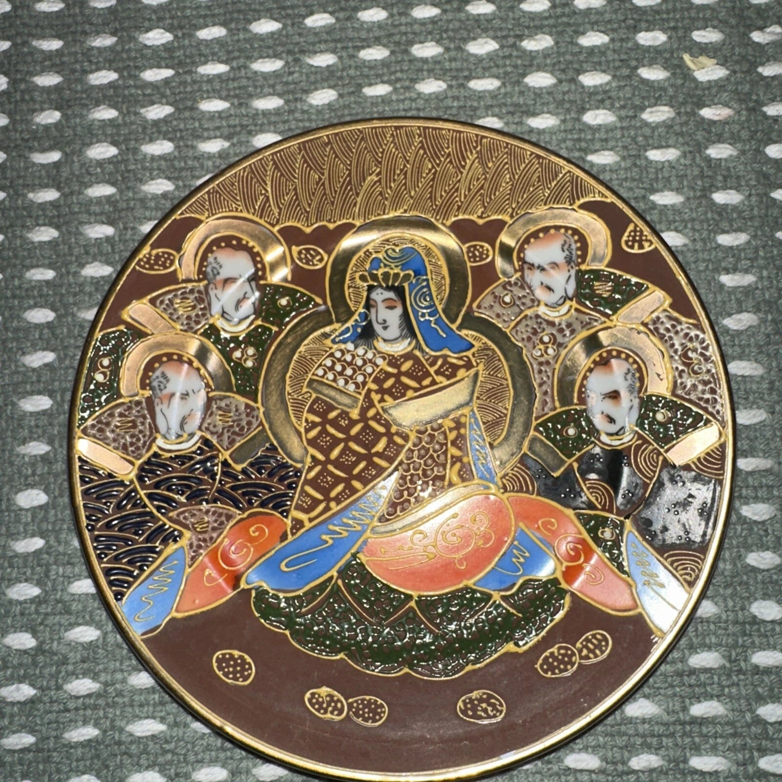 ANTIQUE 17 JAPANESE SATSUMA TEA SET PORCELAIN DRAGON-WARE MORIAGE RAISED ENAMEL | eBay