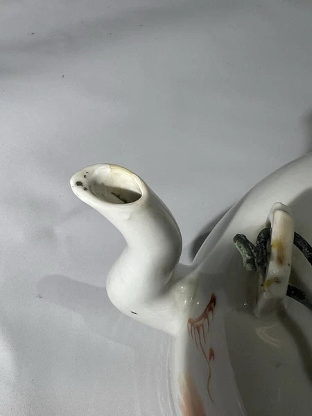 Antique 19th Century Chinese Enamel Foo Dog Famille Rose Teapot Qing Dynasty