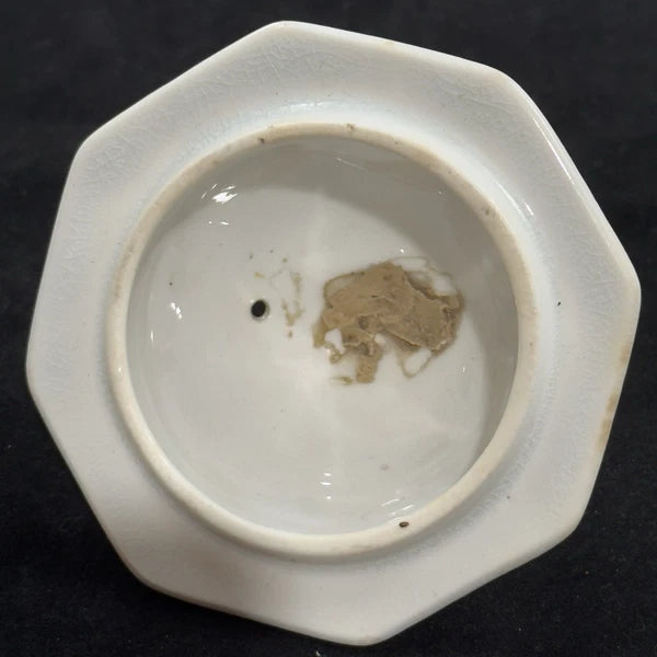 Antique Chelsea Ware Teapot with Lid Victorian Floral Enamel C1850s