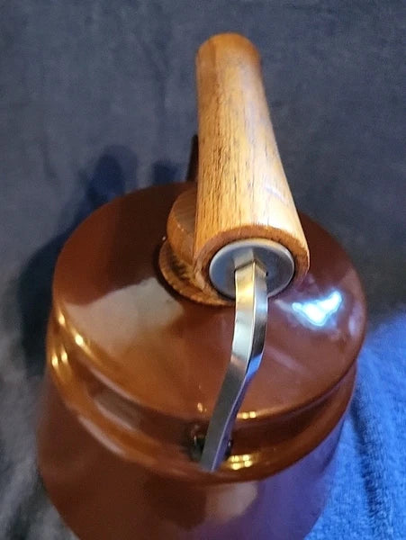 DANSK vintage Kobenstyle Brown Enamel Teapot