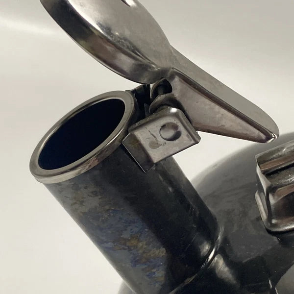 Chantal Tea Pot Kettle Enamel On Steel 1.7 Quart Vintage Dark Grey / Blue Finish