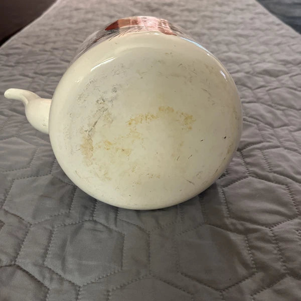 Lenox Winter Greetings Scenic Enamel Tea Kettle Cardinals Chickadee Holiday