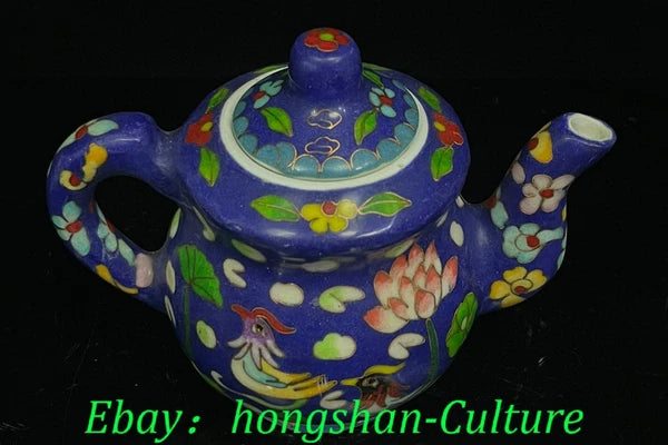 6.3'' Old Chenghua Enamel Colour Porcelain Chicken Animal Teapot Teakettle Set