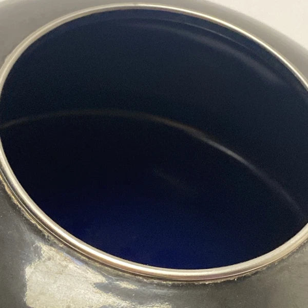 Chantal Tea Pot Kettle Enamel On Steel 1.7 Quart Vintage Dark Grey / Blue Finish