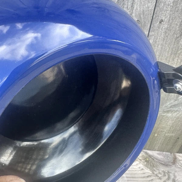 Dansk Colorfest Blue Enamel Teapot Kettle 3 Quart New in BOX NIP NOS #01068