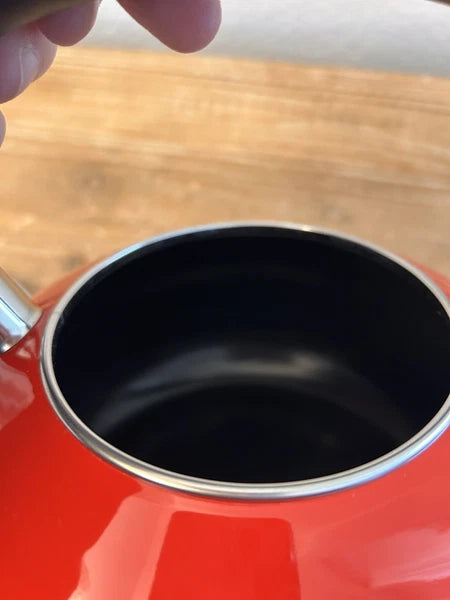 Cuisinart Porcelain Enamel on Steel Teakettle Aura 2 Quart Enamel- Red