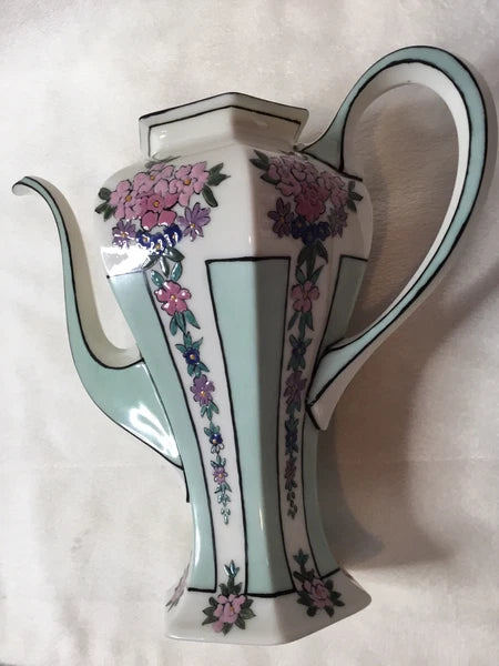 American Belleek Lenox Custom Tea Pot Sugar Bowl Cream Pitcher Signed 1913 S.H.S