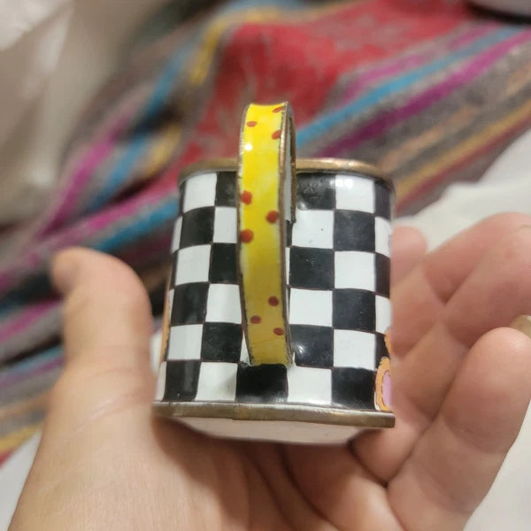 Kelvin Chen Miniature Porcelain Enameled Metal Teapot. 1999 Excellent condition