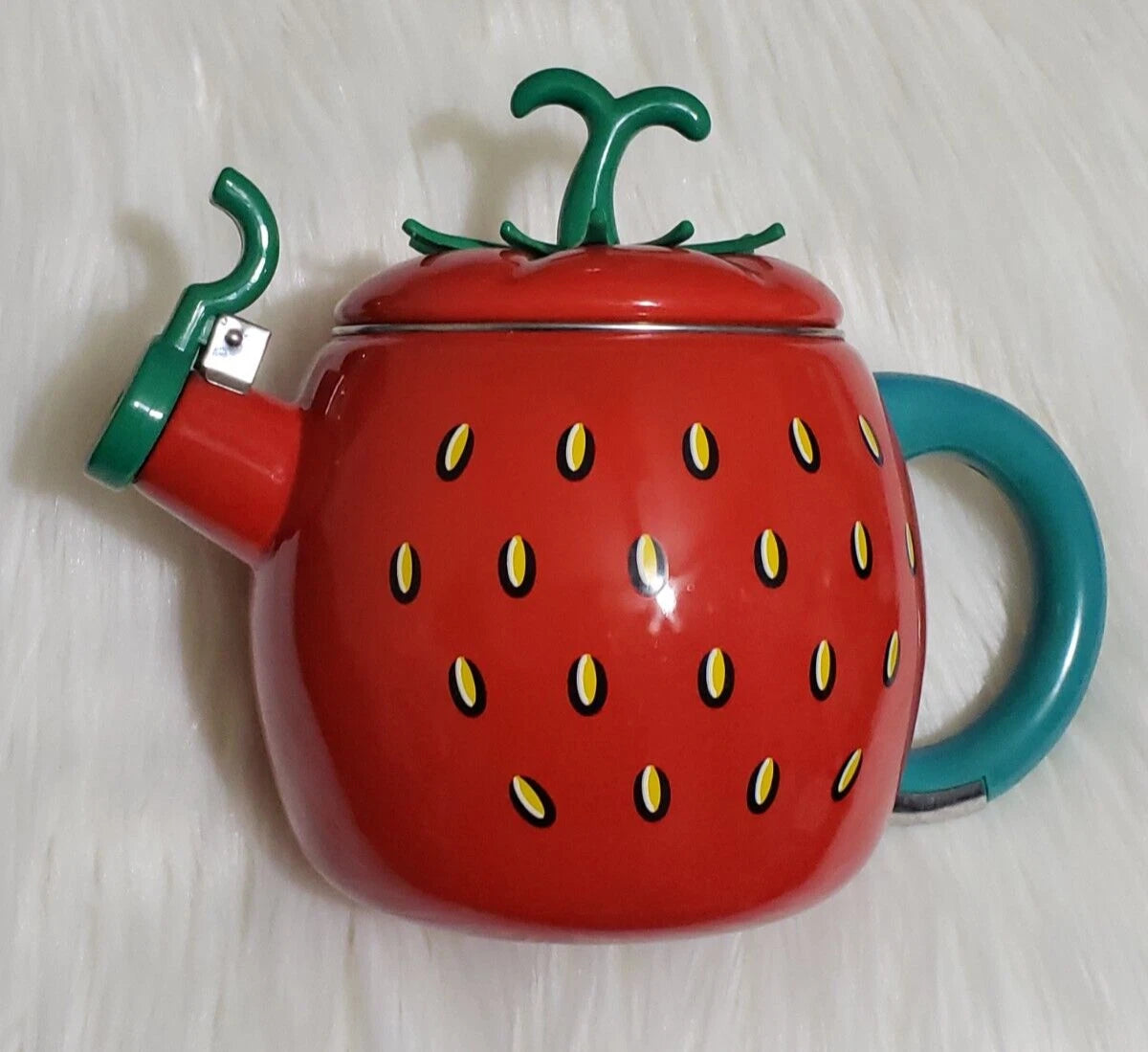VINTAGE Kamenstein Enamel Strawberry Tea Kettle Teapot 1993 | eBay