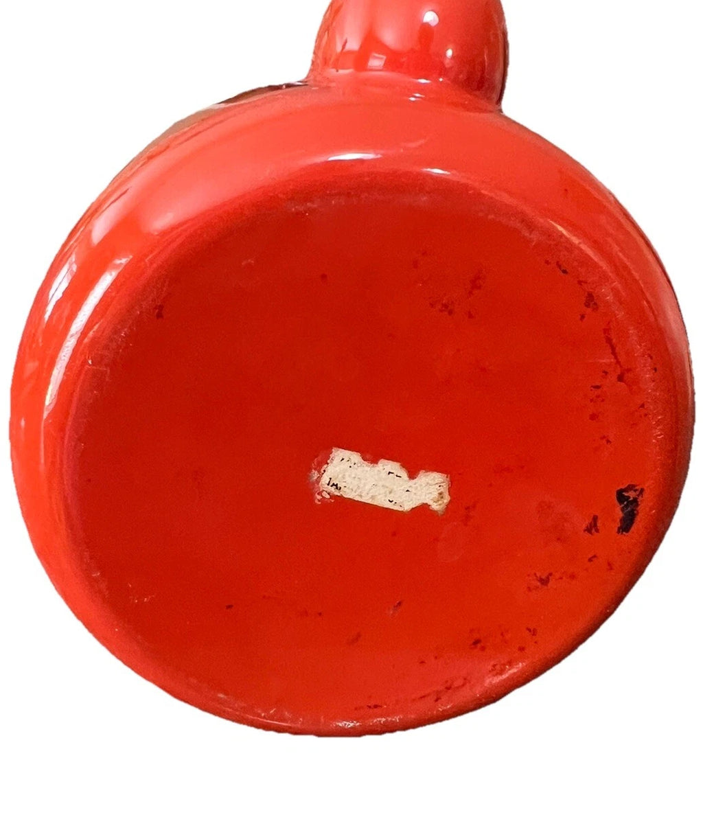 VTG Mid Century Japanese Enamel Ware Mini Teapot Kettle~Very Nice!