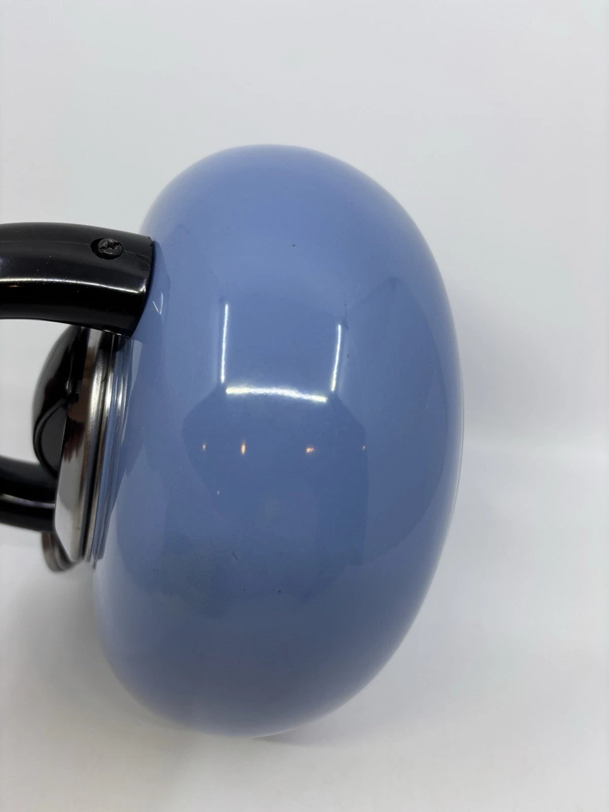 Whistling Tea Kettle Light Blue Enamel Teapot 2 Qt.