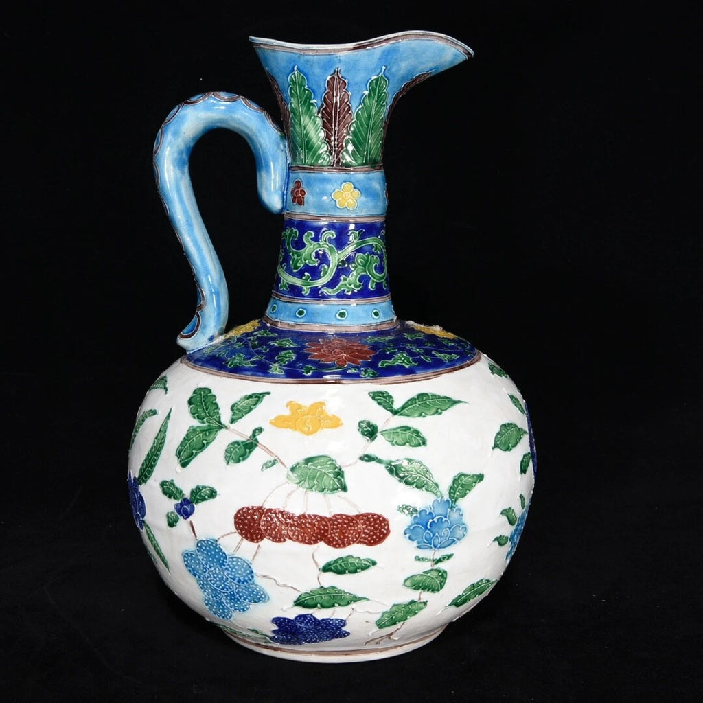 10.4" Old Porcelain ming dynasty yongle mark colour enamels peach flower Teapot | eBay