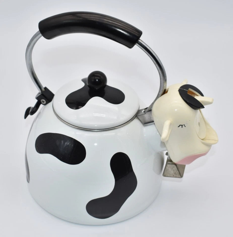 Vintage 1992 Kamenstein Cow Tea Kettle Enamel Whistling Teapot | eBay