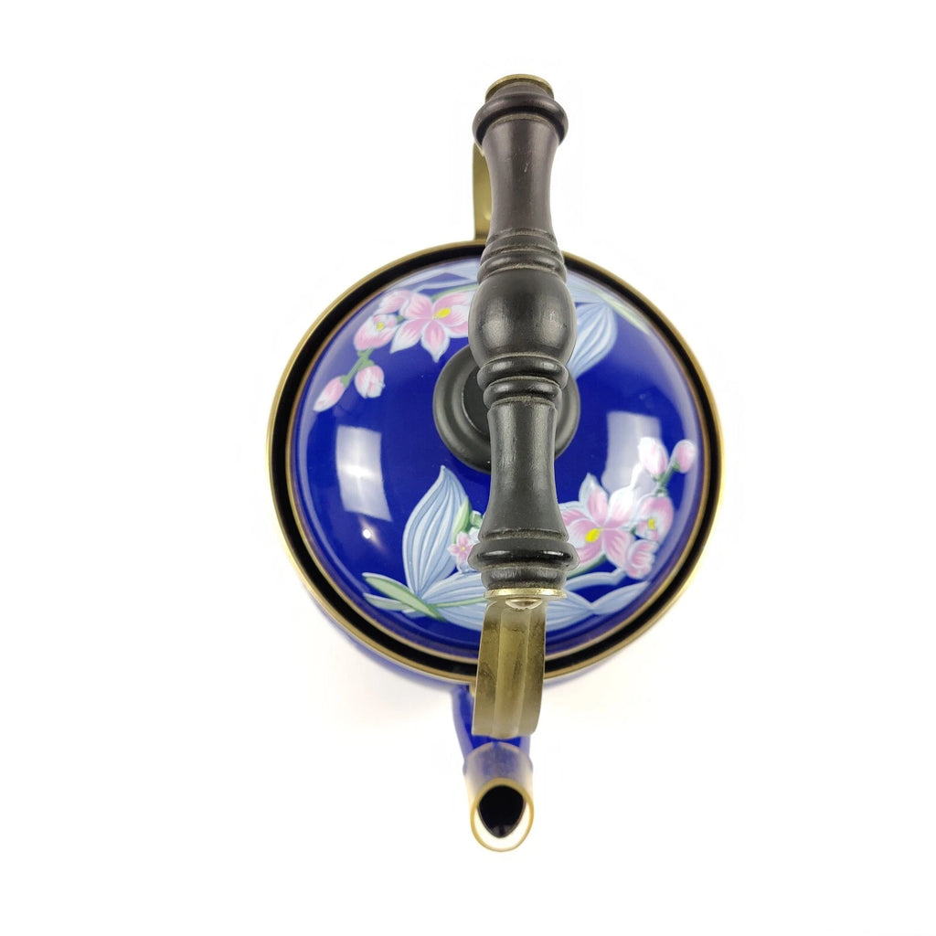 VGC Gailstyn-Sutton Jardine Collection Porcelain Enamel Tea Pot Kettle Blue 1985 | eBay