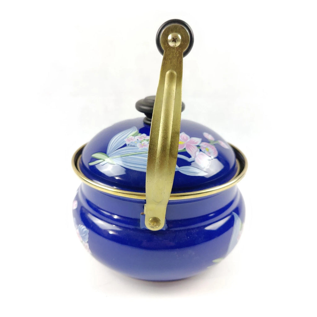 VGC Gailstyn-Sutton Jardine Collection Porcelain Enamel Tea Pot Kettle Blue 1985 | eBay