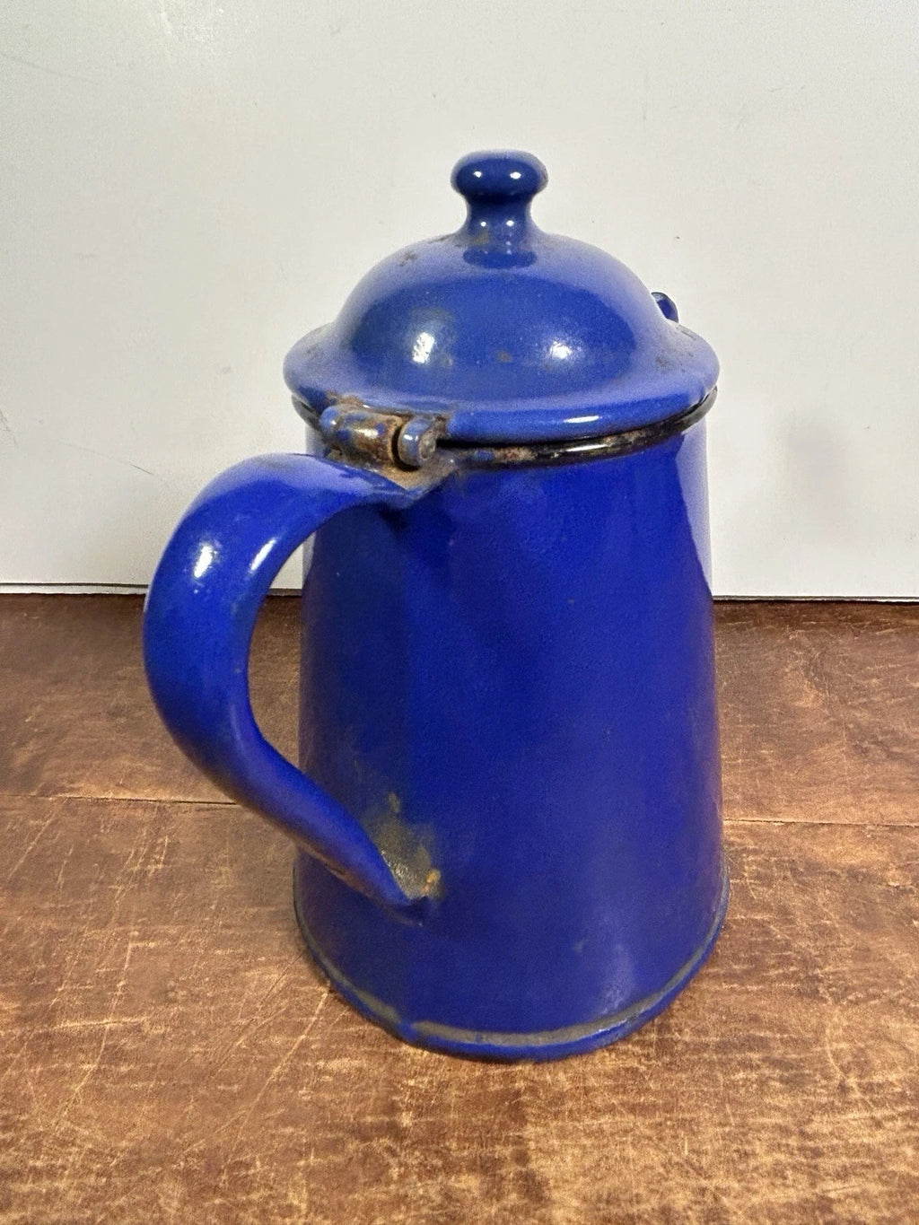 Vintage Cobalt Blue Enamel Teapot Kettle Coffee Early 20th Century 6.75"￼x 7" | eBay