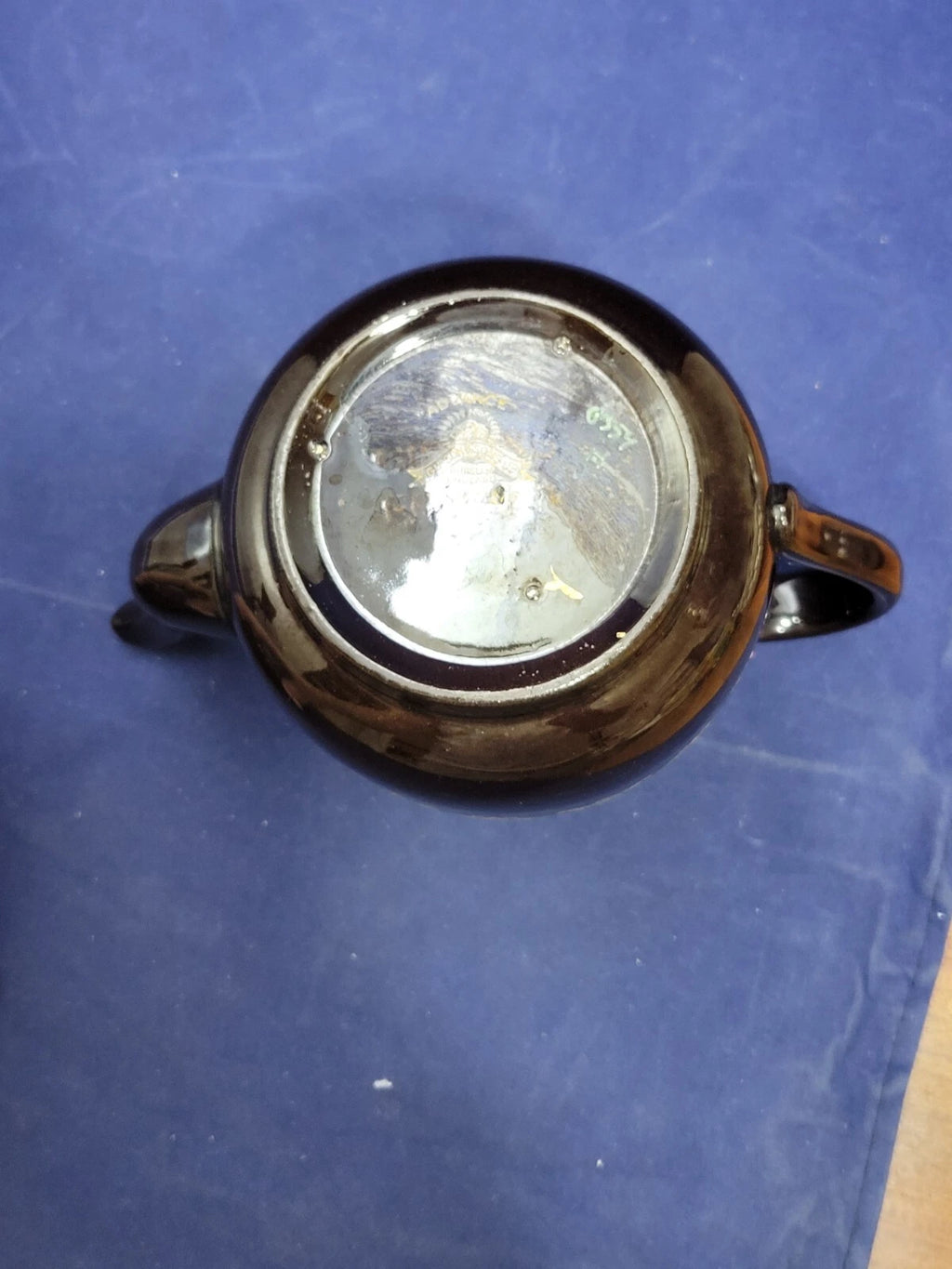 Vintage Gibson & Sons Advance Teapot w/ Lid Black Gold Enamel Burslem England | eBay