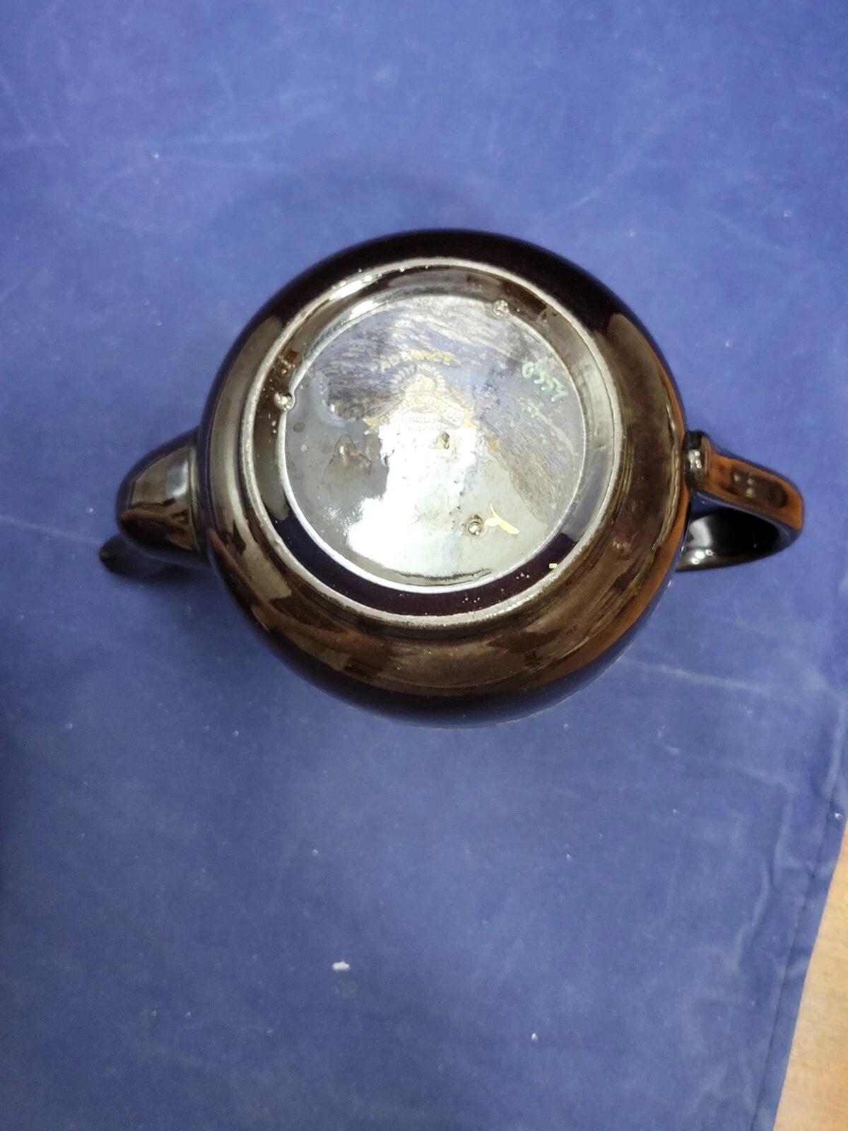 Vintage Gibson & Sons Advance Teapot w/ Lid Black Gold Enamel Burslem England | eBay