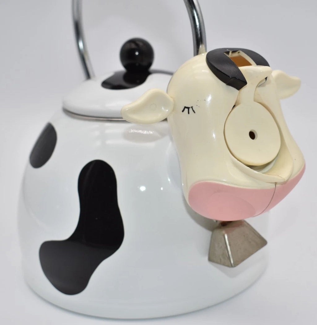 Vintage 1992 Kamenstein Cow Tea Kettle Enamel Whistling Teapot | eBay