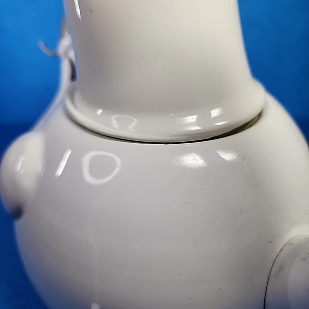 Vtg Enamelware Teapot Cat Mouse Whistling Tea Kettle White Tail Handle Enamel | eBay