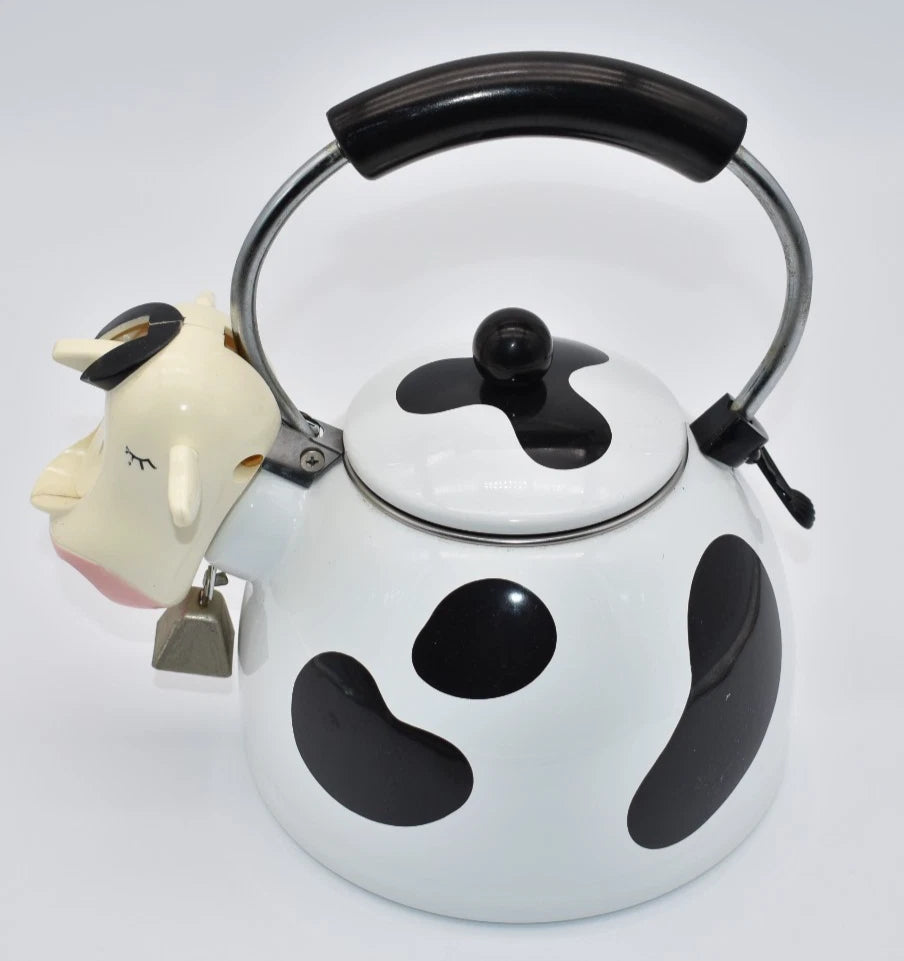 Vintage 1992 Kamenstein Cow Tea Kettle Enamel Whistling Teapot | eBay