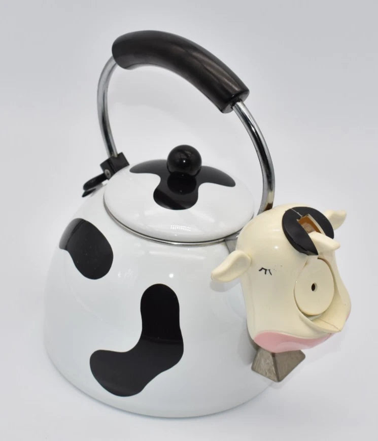 Vintage 1992 Kamenstein Cow Tea Kettle Enamel Whistling Teapot | eBay