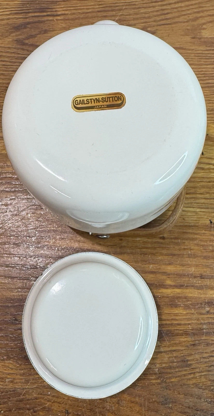 Vintage 80s Gailstyn-Sutton Enamelware Teapot Kettle Country Flower Wood Handle | eBay