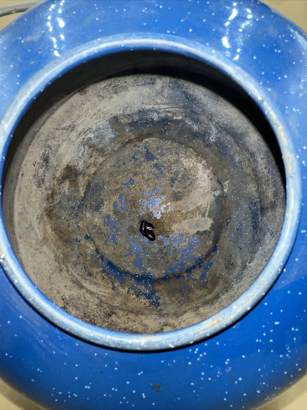 Vintage Tea Pot Teapot Blue and White Speckled Enamelware Tea Pot Tea Kettle Woo | eBay