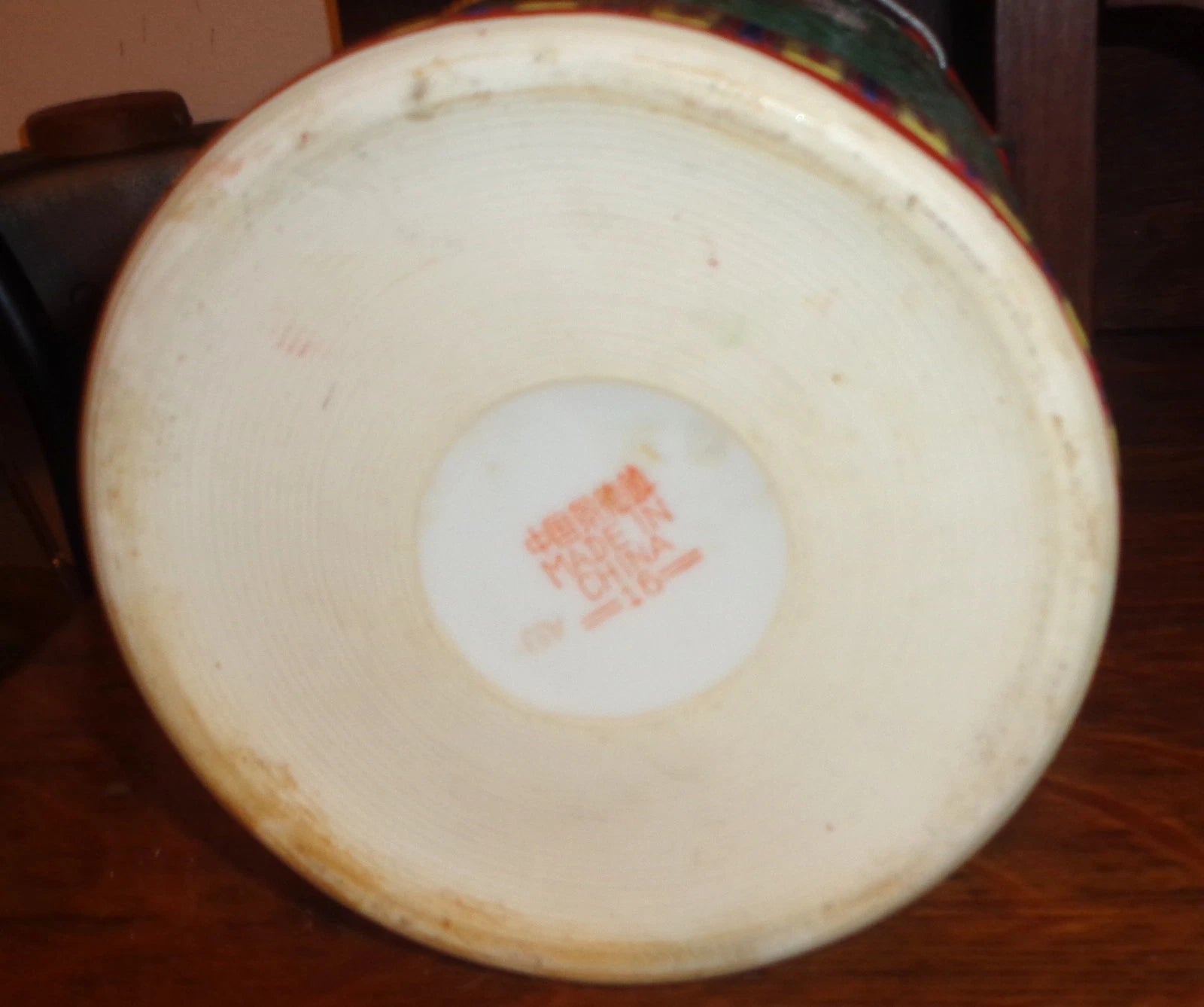 Vtg Chinese Porcelain Famille Verde Enamel Floral Motif Teapot, 6 1/2" W/O Handl