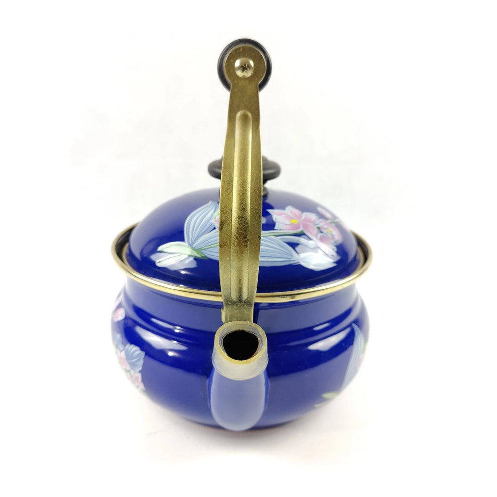 VGC Gailstyn-Sutton Jardine Collection Porcelain Enamel Tea Pot Kettle Blue 1985 | eBay