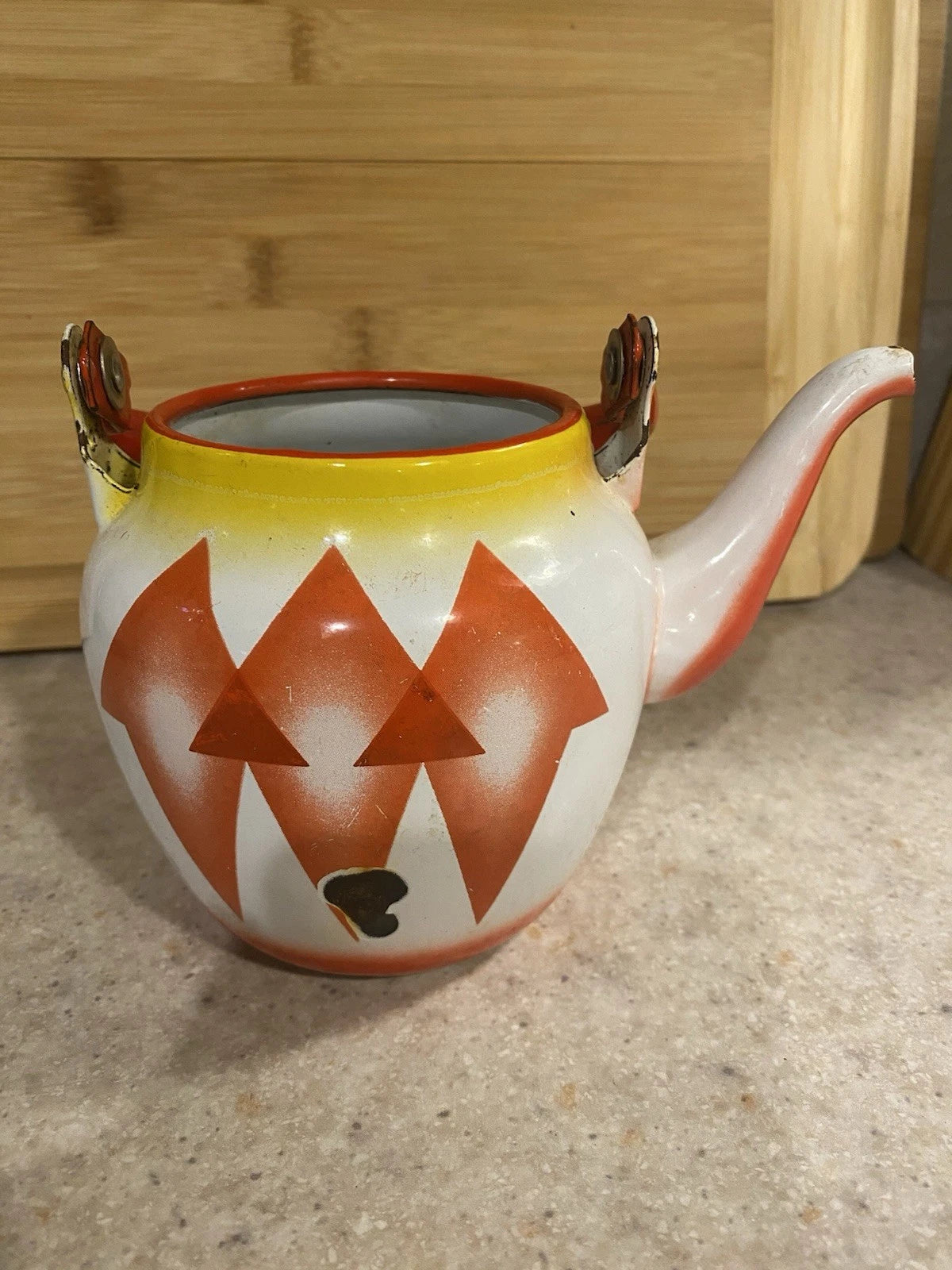 Vintage Enamel Teapot EMO CELJE YUGOSLAVIA