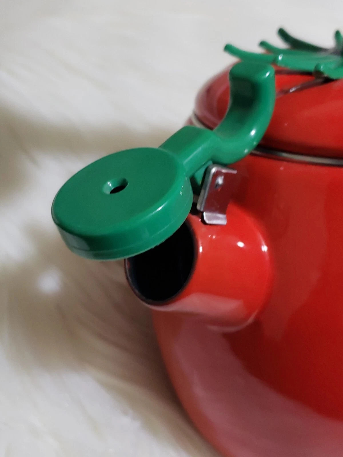 VINTAGE Kamenstein Enamel Strawberry Tea Kettle Teapot 1993 | eBay