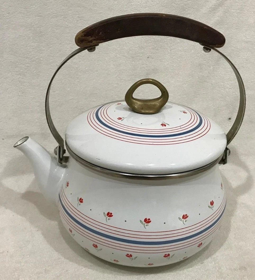 Vintage Porcelain Enamel Tea Pot Gailstyn-Sutton Jardine Collection 1984 Taiwan | eBay
