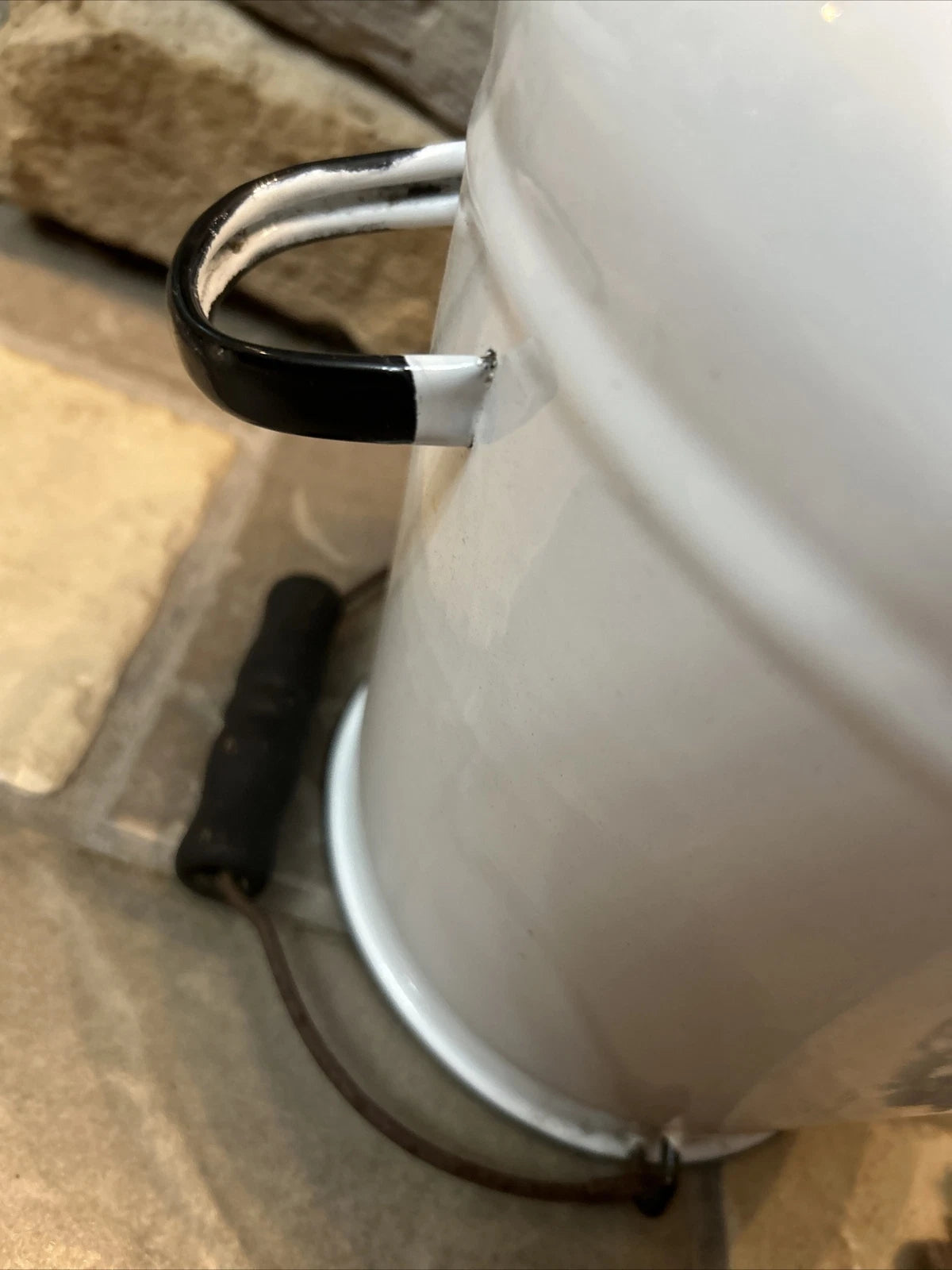 Vintage PORCELAIN OVER METAL / ENAMAL COFFEE POT VINTAGE WHITE COFFEE TEA POT | eBay