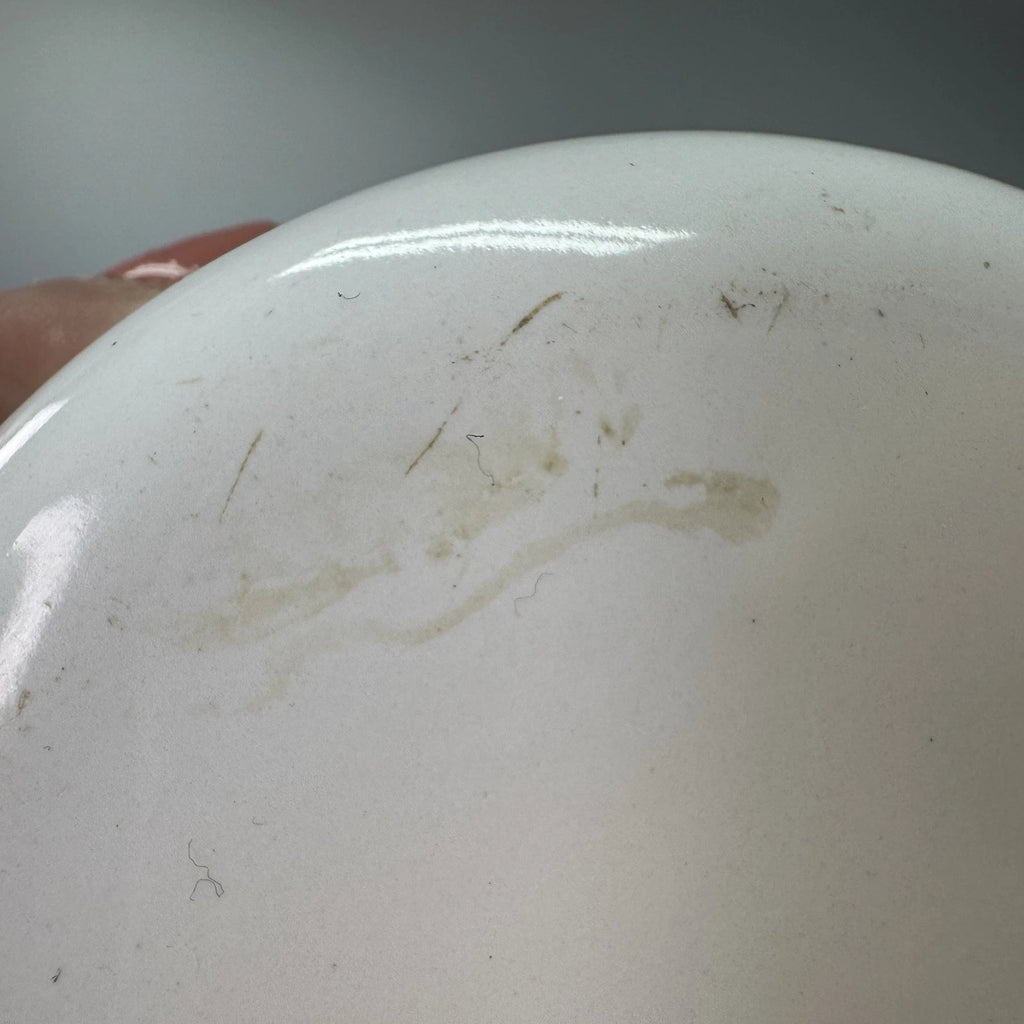 Vtg Enamelware SINGLE SERVE TEAPOT White Black Trim POLAR WARE? Small | eBay